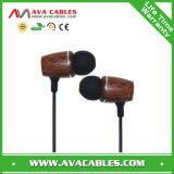 Christmas Gift Fashional Wooden Earphones Handsfree for Most Mobile Phone