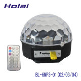 6 Color LED Magic Ball MP3 Player Light for Disco