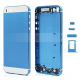 High Quality Full Housing Faceplates Buttons SIM Card Tray for iPhone 5s - White / Blue