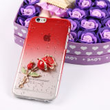 Voocase Handmade Red Water Roses Crystal Diamonds Mobile Phone Case Cover for iPhone6 Plus
