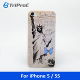 OEM Customized Color Printed PC Transparent Cell Phone Case, Mobile Phone Case for iPhone 5/5s (Statue of Liberty)