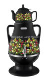 3.2L Stainless Steel Samovar with Flower Gl-T25