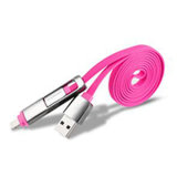 Imymax Micro&Lighting 2in1 Flat USB Data Cable for Samsung HTC Huawei iPhone Apple