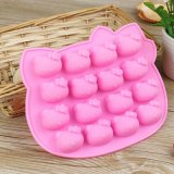 16 Holes Hello Kitty High Quality Food Grade Silicone Ice Cube Tray Pudding Jelly Cake Pastry Chocolate Mold