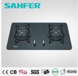 Black Tempered Glass Cooktop with 2 Burners