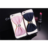 Bow Mirror TPU+Electroplate Case Mobile Phone Case for Samsng S6