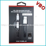New 2 in 1 Multi Function USB Data Lightning Cable for iPhone and Samsung