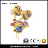 Yellow Cartoon Cheap Wholeasale Factory Price Stereo Earphone (OS-E1518)