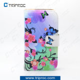 Custom Printed PU Leather Cell Phone Cover / Mobile Phone Cover for Samsung Galaxy S4 (Butterfly 03)
