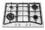 Brushed Stainless Steel 4 Burner Built in Gas Stove