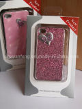 Pink PU Leather Case for iPhone (with decoration)