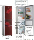 The Glass Three Door Household Refrigerator/Home Appliances