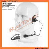 Throat Activated Microphone with D Shape Earpiece