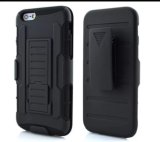 Black Rugged Hybrid Hard Case for iPhone 6 Case Belt Clip with Holster Stand 2 in 1 Heavy Future Armor