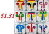 3.5mm Mobile Phone Stereo Colorful World Cup Earphone