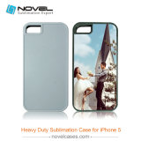 New 2D DIY Plastic 2in 1 Heavy Duty Cell Phone Case for iPhone 5/5s