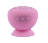 Mini Bluetooth Speaker with Suction Cup Base, Pink Color
