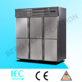 Stainless Steel Vertical Upright 4 Door Commercial Refrigerator with Ce