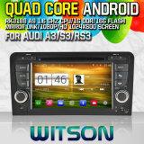 Witson S160 Car DVD GPS Player for Audi A3/S3/RS3 (2003-2012) with Rk3188 Quad Core HD 1024X600 Screen 16GB Flash 1080P WiFi 3G Front DVR DVB-T Mirror (W2-M049)