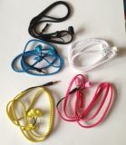 Professional Colorful Zipper Earphone with Mic