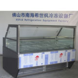 Straight Glass Ice Cream Showcase for Sale/Scooping Display Cabinet