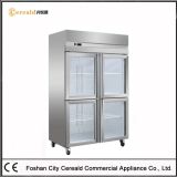 Fan Cooling Glass Door Refrigerator for Sale