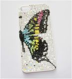 Inlaid Rhinestone Butterfly Back Cover for iPhone 5/5s (MB1051)
