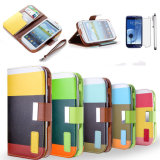 Cell Accessories for Samsung I9300 S4 for iPhone4/4s 5g, Silk Stripe Fabric PC Mobile Phone Case