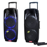 Double 10'' Portable PA System with Rechargeable Battery & Wireless VHF Handheld Microphone F73