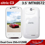 Citric C3 Mtk 6572W Dual Core 1.3G, 3G WCDMA+GSM, GPS Navigation, Android 4.2.2 3.5inch IPS LCD