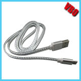 High End Metal Flat Micro USB Cable for Mobile Phone (CS-080)