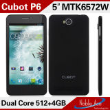 Dual SIM Card Dual Standby Mtk6572W, Dual Core, 1.3GHz Cubot P6 Mobile Phone