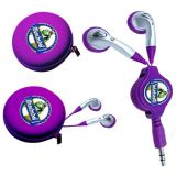 Hot Selling Promotion Gift Retractable PVC Earphone
