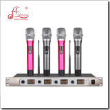 Four Channel Receiver Handheld FM UHF Mic Wireless Microphone (AL-SE2014)