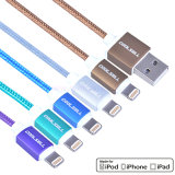 Woven Nylon Net Wire Mfi Certificate Data Cable for iPhone/iPad/iPod