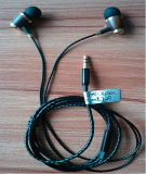 Black in-Ear Earbud Headset Headphone Wooden Earphone for MP3 Mobile Phone