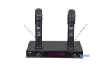 Enping Lesing Audio Double Channel Rechargeable VHF Wireless Microphone Systems/Microphone for Singing (LS16)