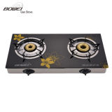 Fashion Double Burner Gas Stove with Glass Top for Sale