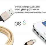 Aluminum Casing USB to 8pin Colourful Braided Cable for iPhone