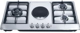 Dual Function 3 Burner Gas Hob with Hotplate - (GHE-S904C)