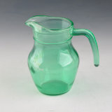 Green Color Spraying Glass Pitcher