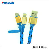 Mobile Phone Zipper Open Charging USB Cable