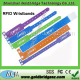 Colourful RFID Disposable UHF Alien H3 866-915MHz Soft One-off PVC Wristband