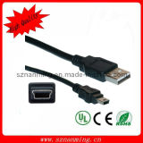 USB2.0 to Mini 5 Pin USB Cable for Mobile Phone/MP3