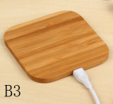 Wireless Charger with Bamboo Case for Qi Mobile Phone