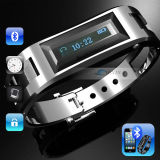 Stainless Steel Vibration Bluetooth Bracelet with OLED Caller's ID Display