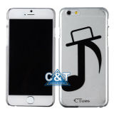Music Notes Clear Hard Cell Phone Cover for iPhone 6