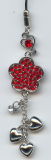 Fashion Jewelry--Solid Flower Cellphone Strap Charm (S-957-2)