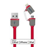 2-in-1 USB Cable with Lightning Connector Micro USB