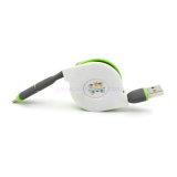 2 in 1 Colored Multi-Function Retractable Charging Line Sync Data Transmission Micro USB Charge Cable for Mobile Phone
